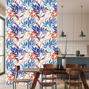 Papier Peint Fleurs Colorées Dans Un Style Rétro – Image 4