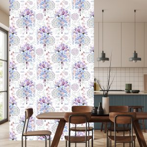 Papier Peint Fleurs Modernes Et Ornements À L'aquarelle – Image 4
