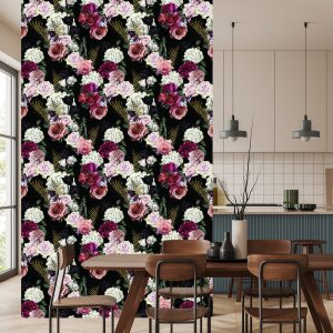 Papier Peint Roses, Feuilles De Fougère – Image 4
