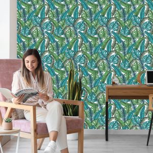 Papier Peint Feuilles De Jungle De Monstera – Image 7