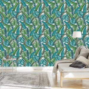 Papier Peint Feuilles De Jungle De Monstera – Image 3