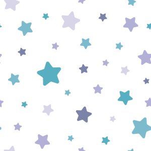 Papier Peint Pour Les Enfants - Étoiles Multicolores – Image 1