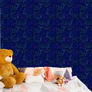 Papier Peint Les Dinosaures Colorés Pour La Chambre D'un Bébé – Image 6