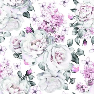 Papier Peint Roses Pivoines Plantes – Image 1