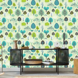 Papier Peint Plantes Vertes Arbre Chambre D'enfants – Image 5