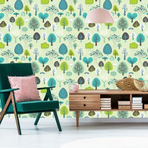 Papier Peint Plantes Vertes Arbre Chambre D'enfants – Image 6