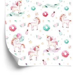Papier Peint Pour Les Enfants - Belles Licornes – Image 2