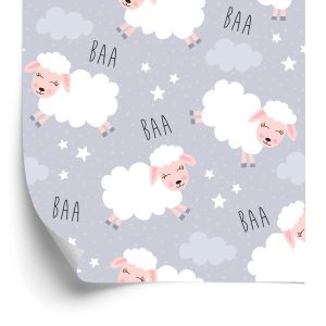 Papier Peint Moutons Sur Fond De Points – Image 2
