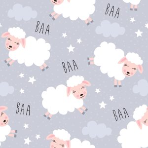 Papier Peint Moutons Sur Fond De Points – Image 1