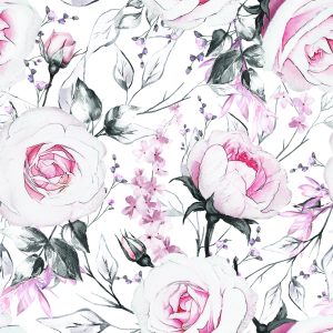 Papier Peint Roses Comme Dessiné – Image 1