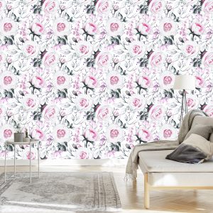 Papier Peint Roses Comme Dessiné – Image 3