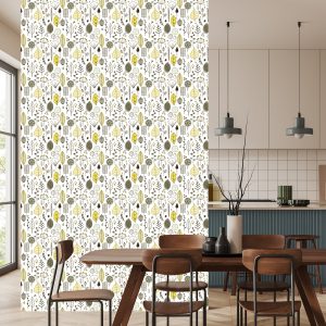 Papier Peint Feuilles Chambre D'enfant De Style Scandinave – Image 4
