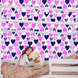 Papier Peint Pour Les Enfants - Jolis Coeurs Colorés – Image 7