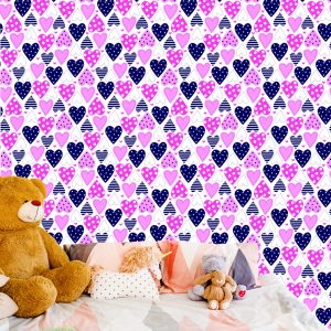 Papier Peint Pour Les Enfants - Jolis Coeurs Colorés – Image 6