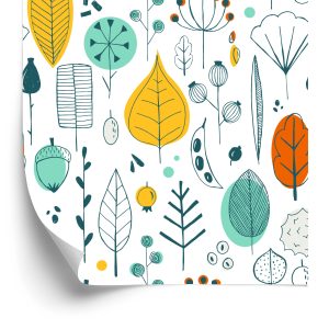 Papier Peint Feuilles De Style Scandinave Pour La Chambre De Bébé – Image 2