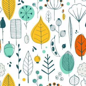 Papier Peint Feuilles De Style Scandinave Pour La Chambre De Bébé – Image 1