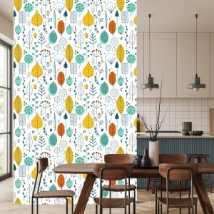 Papier Peint Feuilles De Style Scandinave Pour La Chambre De Bébé – Image 4
