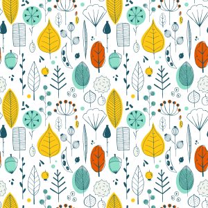 Papier Peint Feuilles Pour Enfants De Style Scandinave – Image 1