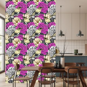 Papier Peint Oiseaux Et Fleurs Colorées – Image 4