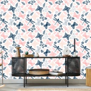Papier Peint Papillons Colorés, Libellules, Pour Une Chambre D'enfant – Image 5