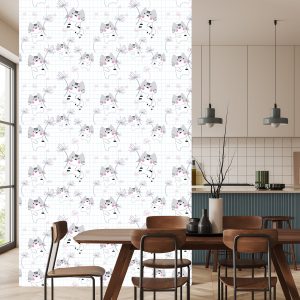 Papier Peint Pour Les Enfants - Chats Et Fleurs – Image 4