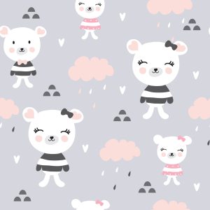 Papier Peint Nounours Coeurs – Image 1
