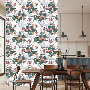Papier Peint Grues Volantes Et Fleurs – Image 4