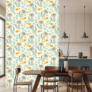 Papier Peint Pour Les Enfants - Chats Gris Rayés – Image 4