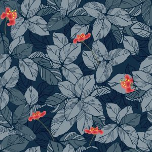 Papier Peint Fleurs Et Feuilles – Image 1
