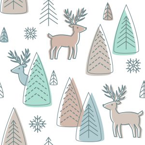 Papier Peint Cerf Pour Les Enfants Dans Le Style Scandinave – Image 1