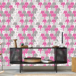 Papier Peint Pour Les Enfants - Chats Multicolores – Image 5