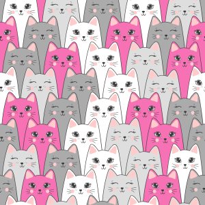 Papier Peint Pour Les Enfants - Chats Multicolores – Image 1