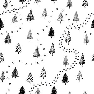Papier Peint Arbres Pour La Chambre D'un Bébé – Image 1