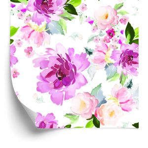 Papier Peint Fleurs Peintes À L'aquarelle – Image 2
