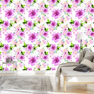 Papier Peint Fleurs Peintes À L'aquarelle – Image 3