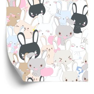 Papier Peint Lapins Sur Fond Clair – Image 2