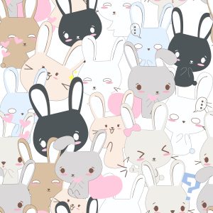 Papier Peint Lapins Sur Fond Clair – Image 1