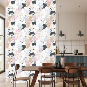 Papier Peint Lapins Sur Fond Clair – Image 4