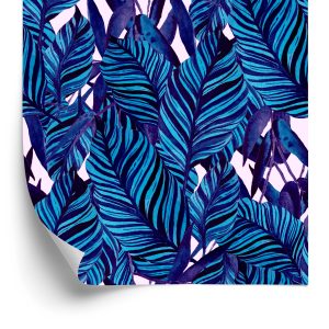 Papier Peint Belles Feuilles Exotiques Colorées – Image 2