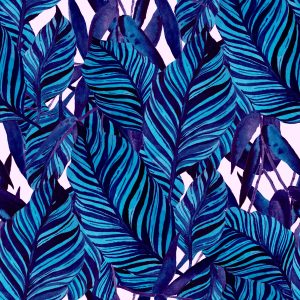 Papier Peint Belles Feuilles Exotiques Colorées – Image 1
