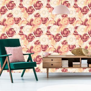 Papier Peint Roses Rétro Comme Peintes – Image 6