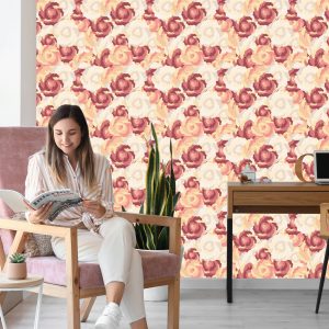 Papier Peint Roses Rétro Comme Peintes – Image 7