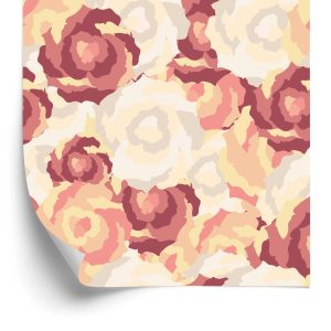Papier Peint Roses Rétro Comme Peintes – Image 2