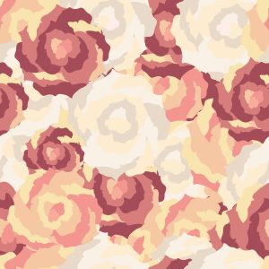 Papier Peint Roses Rétro Comme Peintes – Image 1