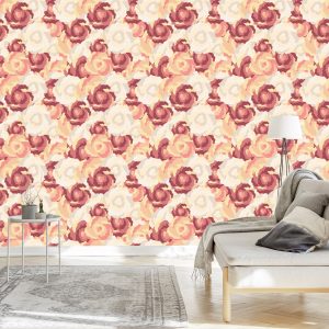 Papier Peint Roses Rétro Comme Peintes – Image 3