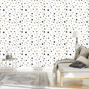 Papier Peint Pour Les Enfants - Étoiles Et Cercles – Image 3