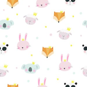 Papier Peint Pour Les Enfants, Les Animaux, Les Renards, Les Moutons, Les Pandas – Image 1