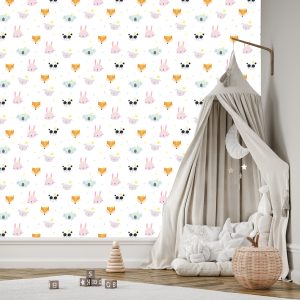 Papier Peint Pour Les Enfants, Les Animaux, Les Renards, Les Moutons, Les Pandas – Image 3