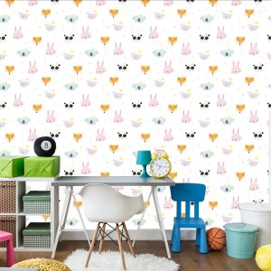 Papier Peint Pour Les Enfants, Les Animaux, Les Renards, Les Moutons, Les Pandas – Image 4