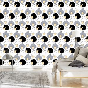 Papier Peint Mouton Souriant – Image 3